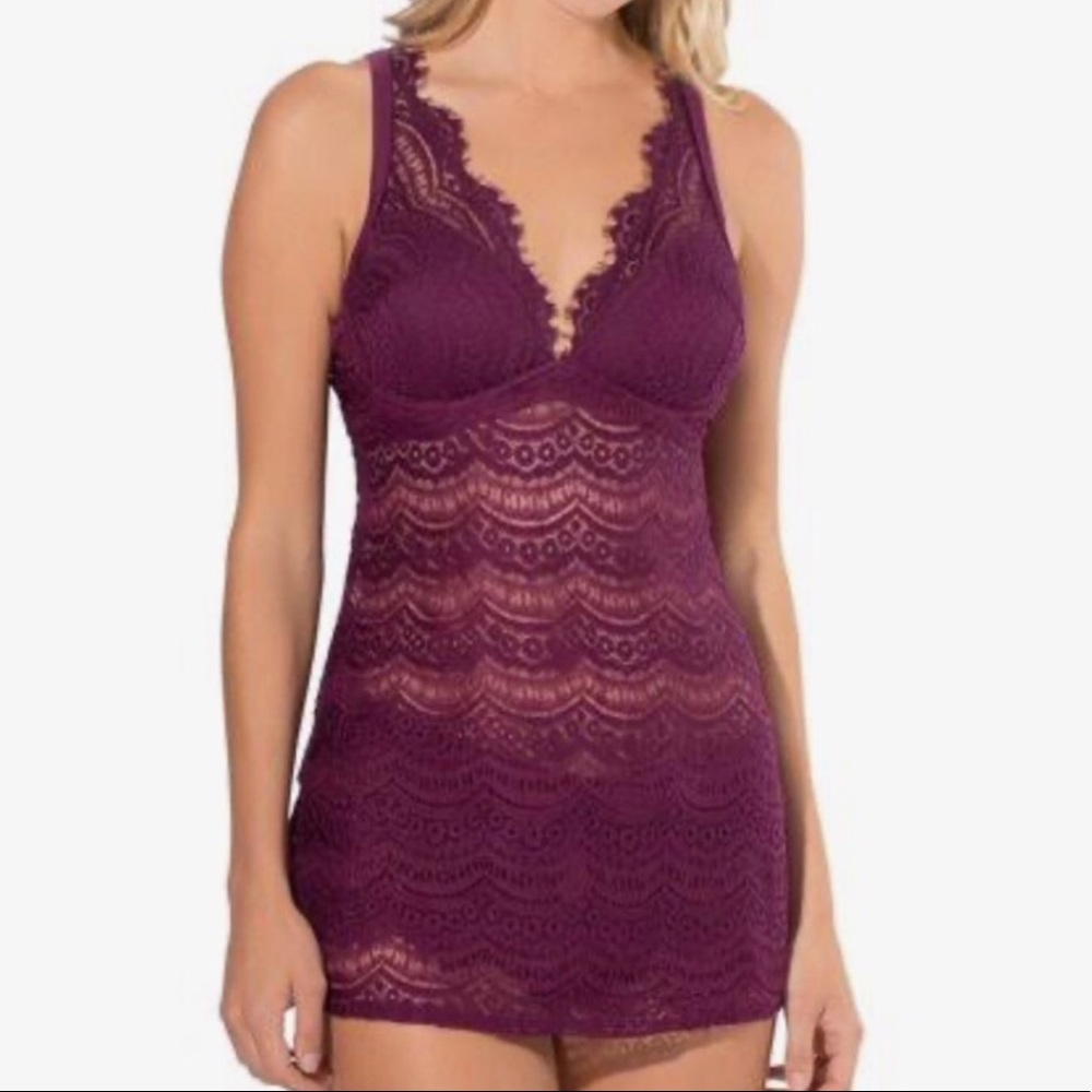 NWT Smart & Sexy Crochet Lace Push Up Tankini Top